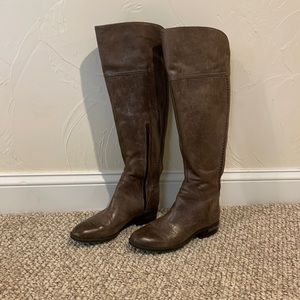 Vince Camuto  Over-the-knee Boots size 8.5 Distressed Brown Leather